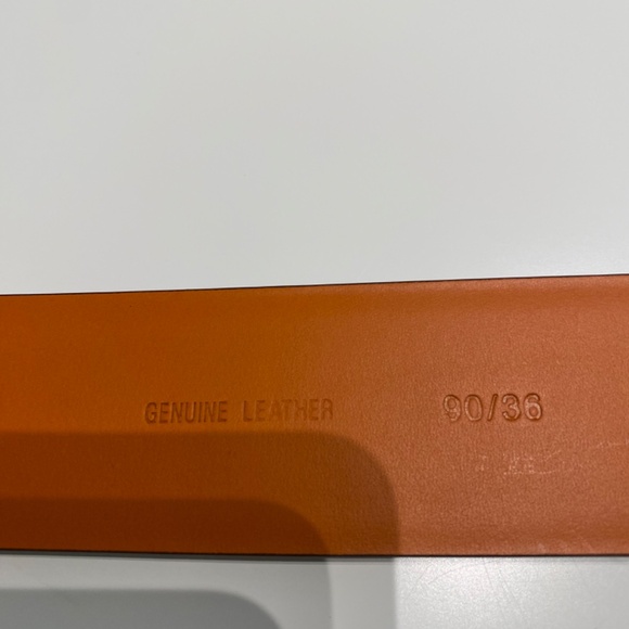 Men's Santoni Leather Logo Belt - Made in Italy - Picture 8 of 11